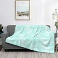 thumbnail image 2 of Uemuo Blue Bright Printed Throw Blanket for Couch, Fluffy Fuzzy Blankets for Bed, Sofa, Cozy Flannel Faux Fur Blanket-, 2 of 6
