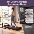 thumbnail image 6 of ROBORE 2 in 1 Treadmill with Vibration Plate, Under Desk Treadmill Walking Pad for Home, 3.0 HP Portable Treadmill with Remote Control & LED Display, 300lbs Capacity, 6 of 11