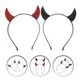 thumbnail image 3 of 2pcs Hornos de diabentos Diaderos Disfraz de Halloween Fiesta de la bocina del diablo Accesorios, 3 of 6
