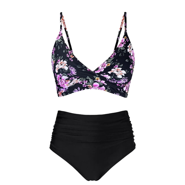 Conjunto de bikini Amy Babe de cintura alta para mujer