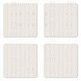 thumbnail image 1 of Cactus Coaster Set of 4, Pattern of Repetitive Cactus Plant in Pots on a Plain Background, Square Hardboard Gloss Coasters, Standard Size, Vermilion White, by Ambesonne, 1 of 2