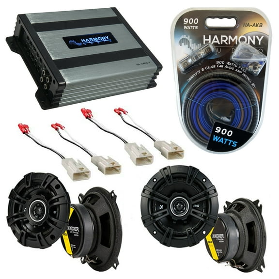Fits Toyota Truck/4 Runner 92-95 Speaker Upgrade Kicker DSC4 DSC65 HA-A400.4 Amp