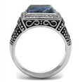 thumbnail image 3 of Luxe Jewelry Designs Men's Stainless Steel Ring with Capri Blue Semi Precious Sodalite - Size 13, 3 of 4