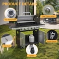 thumbnail image 6 of Vicllax 6-Burner Outdoor Propane Gas Grill with Side Burner Side Table BBQ Stainless Steel, 6 of 12