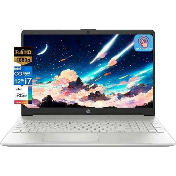 HP 2023 Newest 15.6" FHD Touchscreen Laptop, Intel Core i7-1255U Processor(10-core), 16GB RAM, 512GB SSD, Intel Iris Xe Graphics, HD Camera, Thin and Light, WiFi, HDMI, Fast Charge, Windows 11 Home
