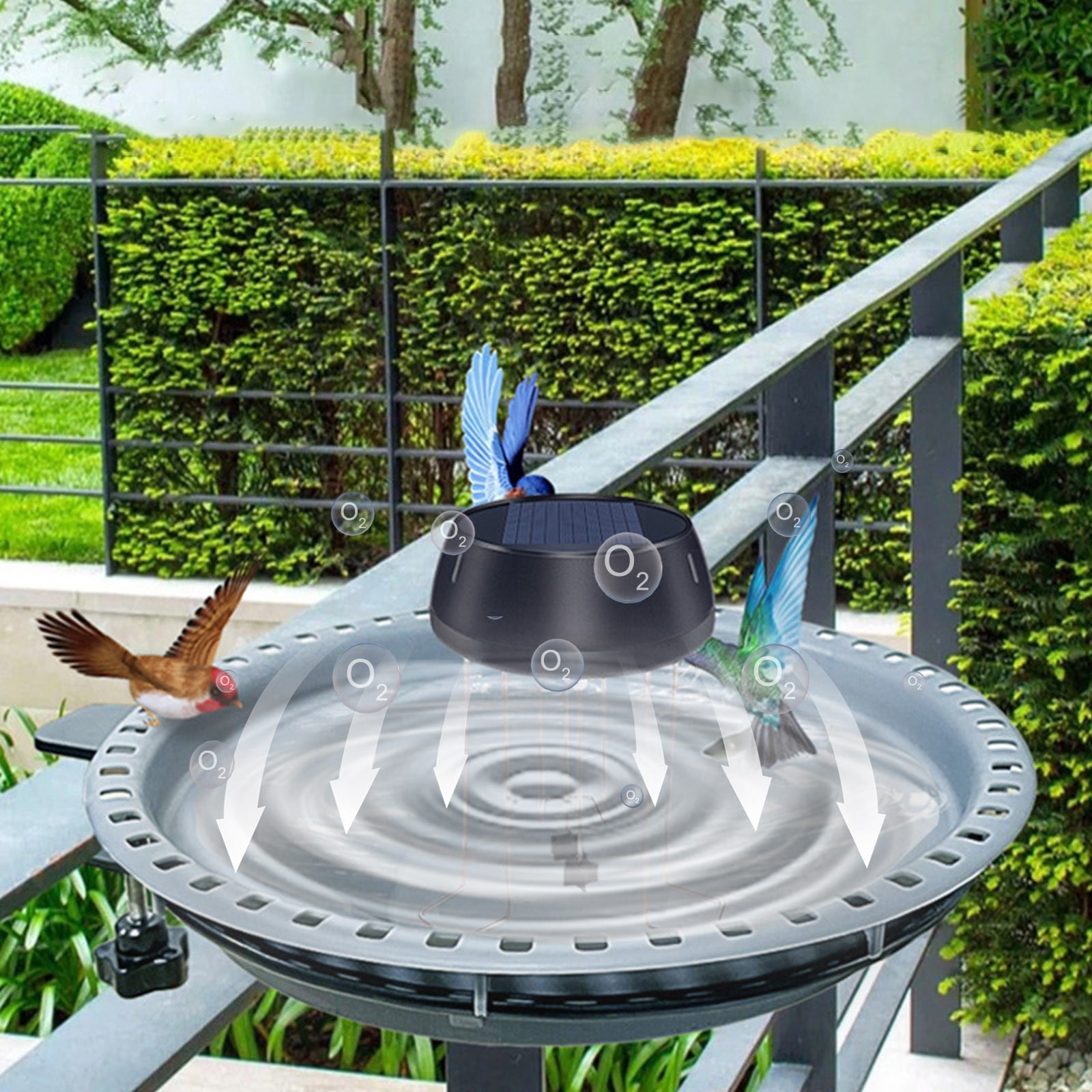 Solar Powered Water Wiggler under $5! Yannianjz Solar Powered Water Wiggler, Bird Bath Bubbler and Agitator for Garden Pond, Water Ripples Maker to Attract Birds and Prevent Mosquitoes
