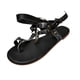 thumbnail image 2 of Sandalias planas de tacón bajo con estampado de serpiente y hebilla de cinturón en el dedo del pie para mujer Wmkox8yii nm903, 2 of 6
