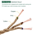 thumbnail image 4 of Uxcell 5 M/16.4 Ft 3 Core 18AWG Vintage Twisted Cloth Covered Electrical Wire Light Gold, 4 of 5