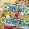 thumbnail image 4 of Wolf Placemats Set of 4, Wild Wolf in Winter Forest with Full Moon Placemats Heat Resistant for Dining Table Non-Slip 18x12 Inches, 4 of 6