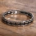 thumbnail image 3 of Gents Bracelet for Men, Two Tone 14K White Gold Bracelet, Men Jewelry, 3 of 7