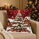 thumbnail image 4 of Fundas de almohada navideñas de 45x45 cm (17,7x17,7 pulgadas), fundas decorativas con tela suave y cremallera oculta para decoración del hogar. Funda de almohada de algodón., 4 of 6