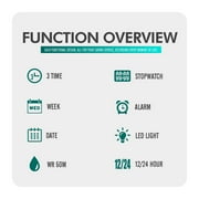 SKMEI Mens Watches Multi Function Sports Outdoor Waterproof Military Watch Shockproof LED Alarm Clock Stopwatch