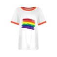 thumbnail image 4 of Blusas para Mujeres Casual, Estampado de Manga Corta Cuello Redondo Top Hecho de 95% Poliéster 5% Spandex para el Uso Diario de Verano, Tops Cortos para Mujeres, 4 of 4