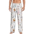 thumbnail image 2 of Picia Fall Rabbit Mens Soft Woven Cotton Elastic Waistband Sleep Pajama Pant Lounge Sleep Pant With Pockets And Drawstring-Small, 2 of 9