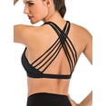 thumbnail image 6 of FANNYC Sports Bra For Women's Padded Longline Strappy Sports Bra Sexy Crisscross Back Medium Support Yoga Bra Crop Top Gym Workout Fitness Running Bras With Removable Cups, 6 of 7