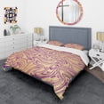 thumbnail image 3 of Designart 'Golden Marble Design V' Mid-Century Modern Duvet Cover Set, 3 of 4