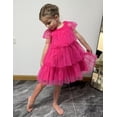 thumbnail image 4 of Arshiner Girls Tulle Dress Toddler Layered Tutu Dresses Rainbow Sequin Summer Party Birthday Wedding Cake Dress Photo Shoot, 4 of 6