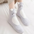 thumbnail image 4 of Roncen Fuzzy Fluffy Socks for Women Girl 3D Animal Fuzzy Slipper Socks Winter Warm Sleeping Plush Comfy Sock, 4 of 5