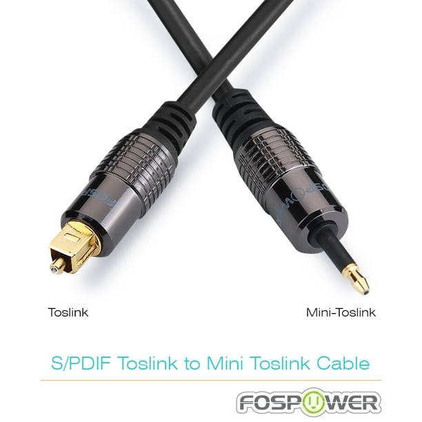 Câble Optique 3M Mini Toslink vers Toslink Câble Fibre Optique - Cable  Spdif Fibre Optique Audio Numérique Optique Plaqué Or A647