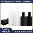 thumbnail image 2 of M2 M2.5 M3 M4*L+6mmBlack White Nylon Hex Male Standoff Spacer Pillar PCB Motherboard Fixed Nylon Standoff Spacer Pillar20-100Pcs, 2 of 5