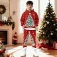 thumbnail image 2 of Mercatoo Boys Girls Sweatsuit Kids 2 Piece Christmas 𝐓racksuits Xmas Printed Jogging Outfits Sweatpants & Fleece Hooded Set, 2 of 8
