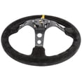 thumbnail image 5 of JEGS Aluminum Racing Steering Wheel, 13 1/2 in. Diameter, 3 in. Dish [Black Suede Full Wrap Grip with Yellow Center Marker], 5 of 7