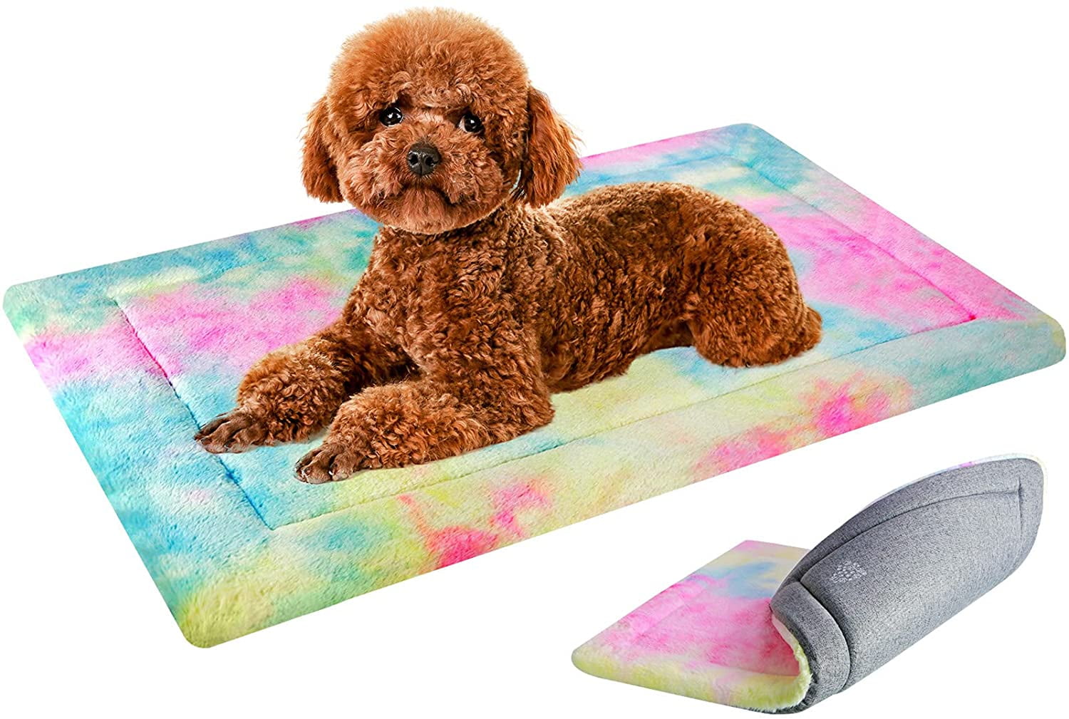 Cool and Warm Dog Bed Mats Machine Washable Soft Dog Pad Mat Dog Bed Pads Mattress for Small to XX-Large Dogs VANKEAN Stylish Dog Crate Pad Reversible Colorful 