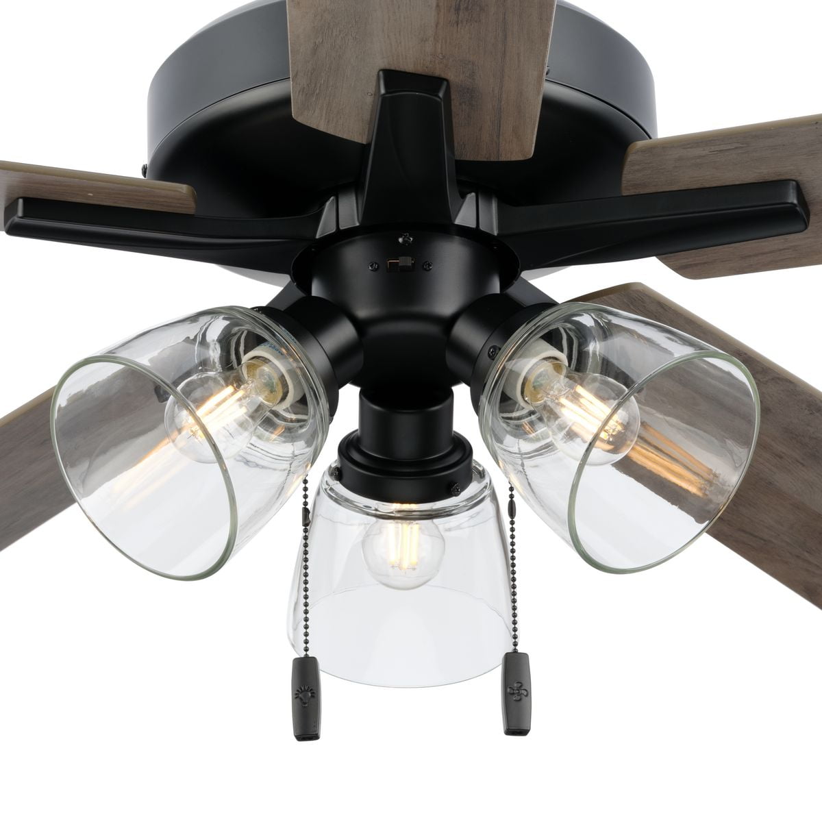 Better Homes & Gardens Bennett Collection 52'' Black Ceiling Fan with LED  Light Kit 5 Reversible Blades
