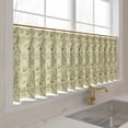 thumbnail image 3 of TWOPAGES Light Filtering Pinch Pleated Print Cafe Curtains for Kitchen Small Windows, 2 Panels, 34"x24", Porcelain, 3 of 5