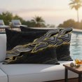 thumbnail image 4 of Black Marble Outdoor Waterproof Pillow Covers, Gold Abstract Vintage Modern Grey Art Decorative Rectangle Throw Pillowcase Sofa Cushion Sham for Patio/Couch/Chair, 20"x12" 2 Pack, 4 of 8