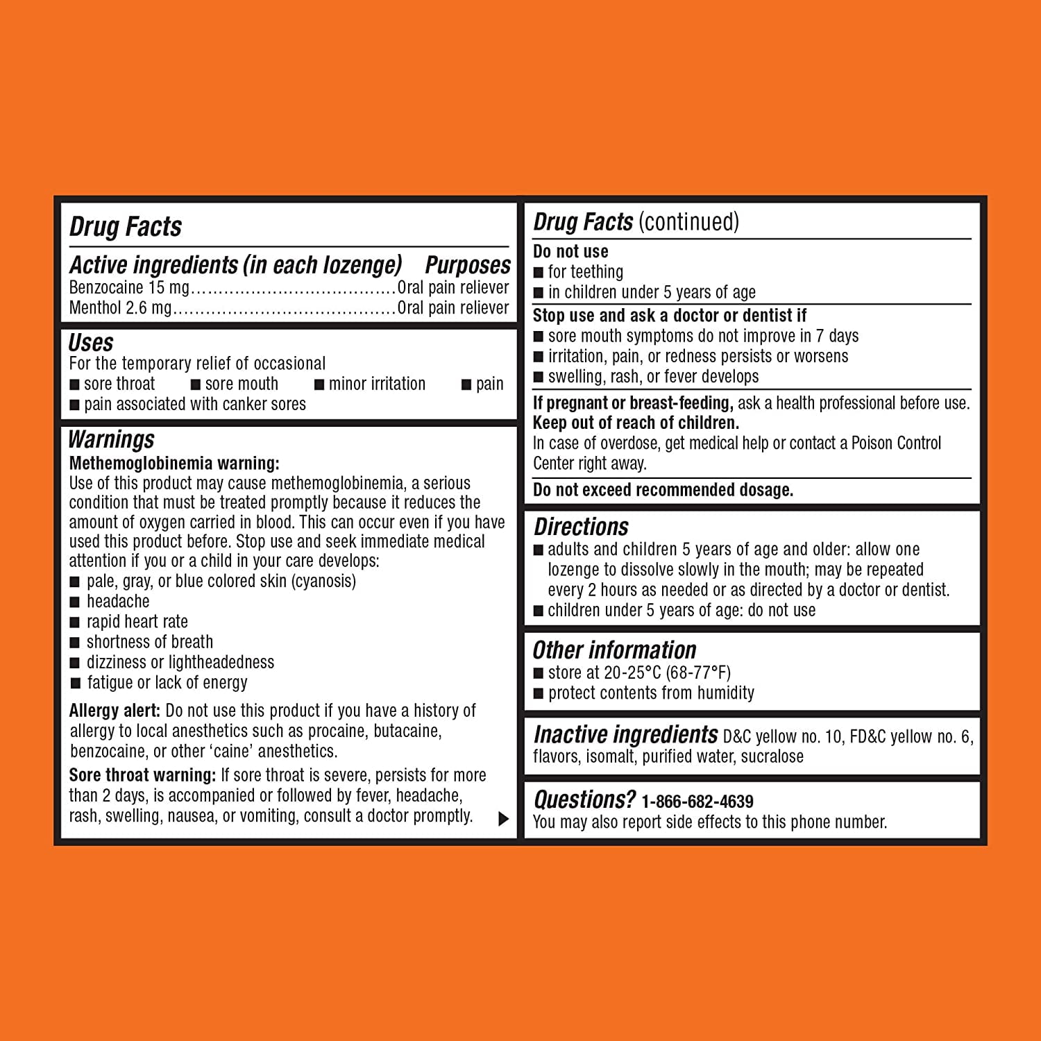 6 Pack Cepacol Extra Strength Sore Throat Honey Lemon 16 Lozenges Each