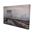 thumbnail image 1 of Pont de Brooklyn avec Passantsby - Toile 24"x36 Pouces - Impression à la Demande, 1 of 5