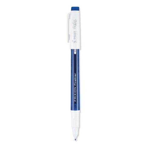 Pilot FriXion Fineliner Erasable Porous Point Pen, Stick, Fine 0.6 mm, Blue Ink, Blue Barrel, Dozen