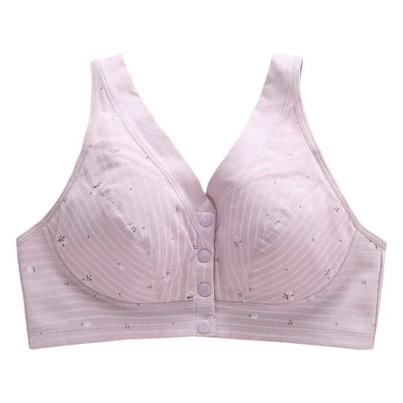Fsqjgq Bras for Women Underwear Backless Bra Embroidered Bralettes Nursing Bras Sexy Front Button Shaping Cup Shoulder Strap Large Size Underwire Bra Push Up Bra Seamless Sports Bras Yoga Tops