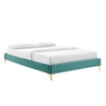 thumbnail image 2 of Modway Sutton King Modern Performance Velvet Bed Frame in Teal Green, 2 of 3