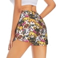 thumbnail image 2 of Uemuo Cute Cat Cartoon Pattern Women's Athletic Shorts High Waisted Running Shorts with Liner Pockets Gym Elastic Workout Shorts-Small, 2 of 9