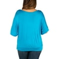 thumbnail image 2 of 24seven Comfort Apparel Plus Size Short Sleeve Loose Fitting Dolman Top, 2 of 4