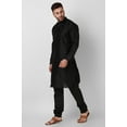 thumbnail image 5 of SKAVIJ Art Silk Kurta Pajama Set for Men Indian Wedding Party Wear Dress (Small, Black), 5 of 6