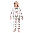 thumbnail image 2 of Fluffy Pajamas Set Fuzzy Winter Warm Pj Sets Pullover Tops and Long Pants Red and Green Tartan Bow X-Small, 2 of 8
