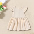 thumbnail image 2 of YunPes Girls Cotton and Linen Dress Spring Summer and Autumn Comfortable and Fashionable Flying Sleeve Dress Toddler Girls Christmas Dress, 2 of 9