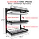 thumbnail image 3 of Estante de secado de platos montado en la pared escurridor de platos colgante de 3 niveles estante organizador de platos de cocina con bandeja de dren, 3 of 6