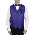 thumbnail image 1 of Men's Solid Fomal Vest, Bow Tie, & Hanky Royal Blue for Tuxedo and Suit, 1 of 1