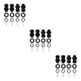 thumbnail image 4 of relayinert 4Pcs 17mm Roue Moyeu Adaptateur Conversion Extension Montage Sans Couture Noir 31mm 3Set, 4 of 6
