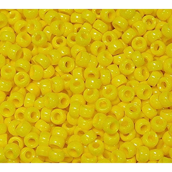 Jolly Store Crafts Yellow 6.5x4mm Mini Pony Beads, 1000pc., Made in USA
