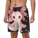 thumbnail image 1 of Balery Cute Axolotl Sakura Blossoms Bañador para hombre, shorts de playa de secado rápido con entrepierna y forro de compresión-Large, 1 of 6
