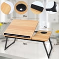 thumbnail image 2 of Bureau d'Ordinateur Portable Réglable pour Lit, Table de Lit pour Ordinateurs Portables, Support d'Ordinateur Portable pour Lits, Bureau d'Ordinateur Portable Pliable pour Lit pour Ordinateurs Portables et Écriture, Plateau de Lit Portable Tabl, 2 of 7