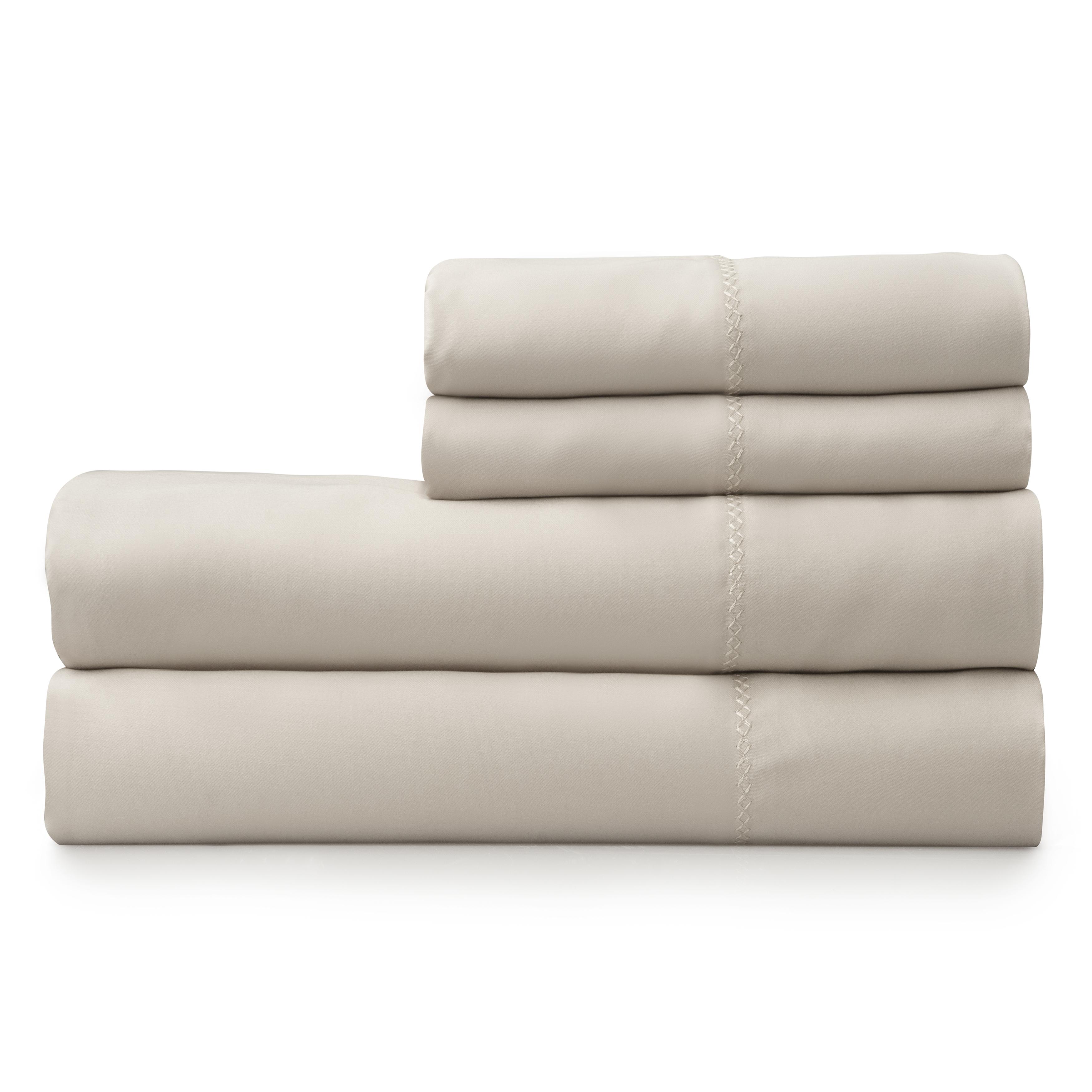Hotel Style 500 Thread Count Tri-Blend with Lyocell Bed Sheet Set, King, Beige