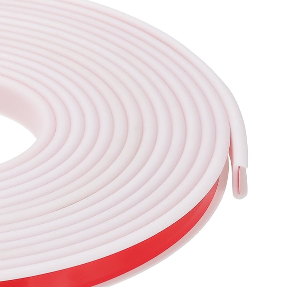 Uxcell U Shape Edge Banding, 0.5 in x 20 ft TPE Trim for Furniture, White 12" W