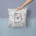 thumbnail image 2 of Letter D Musical Note Letters Fabric Decorative Pillow, 2 of 4