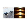 thumbnail image 2 of Luz Solar para escaleras al aire libre WEIHJMXG 12 piezas Lámpara de paso jardín impermeable color negro, 2 of 5